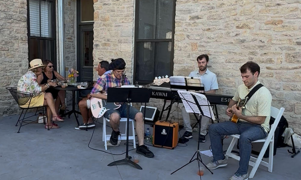 band on patio