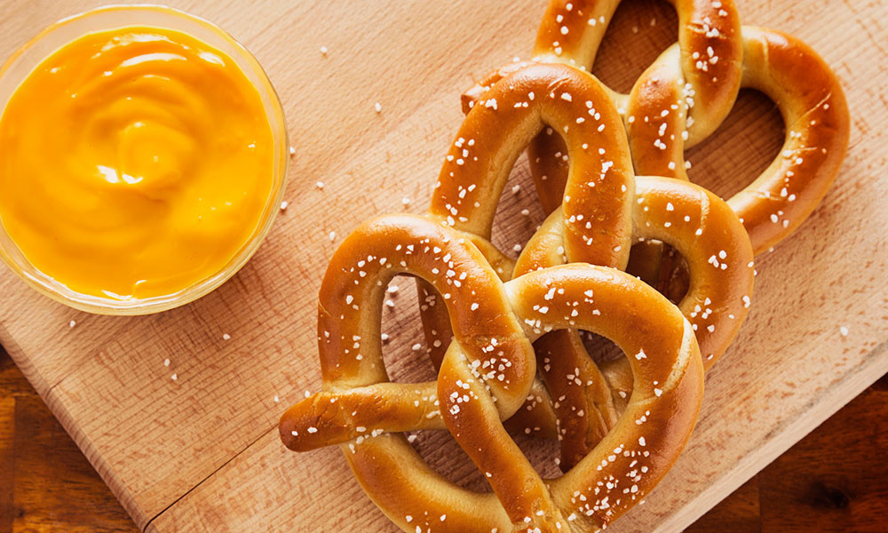 cheese and pretzel