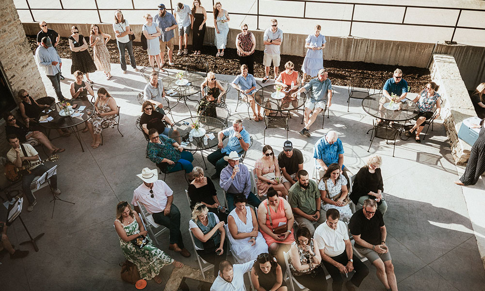 402 on Main patio from above