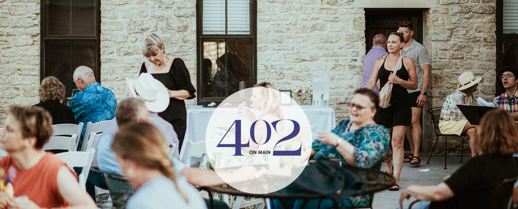 people outside at event venue